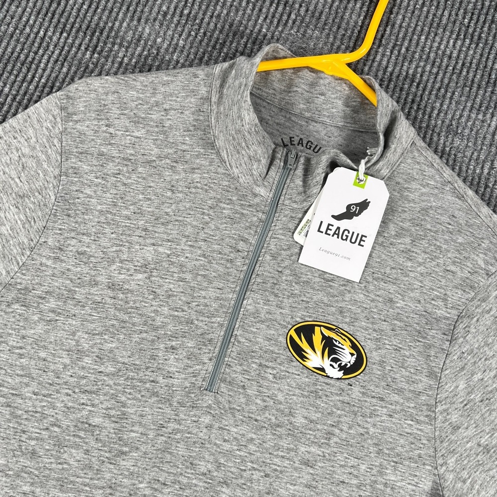 Missouri Tigers Mizzou Pullover Shirt Womens Medium Gray Long Sleeve 1/4 New